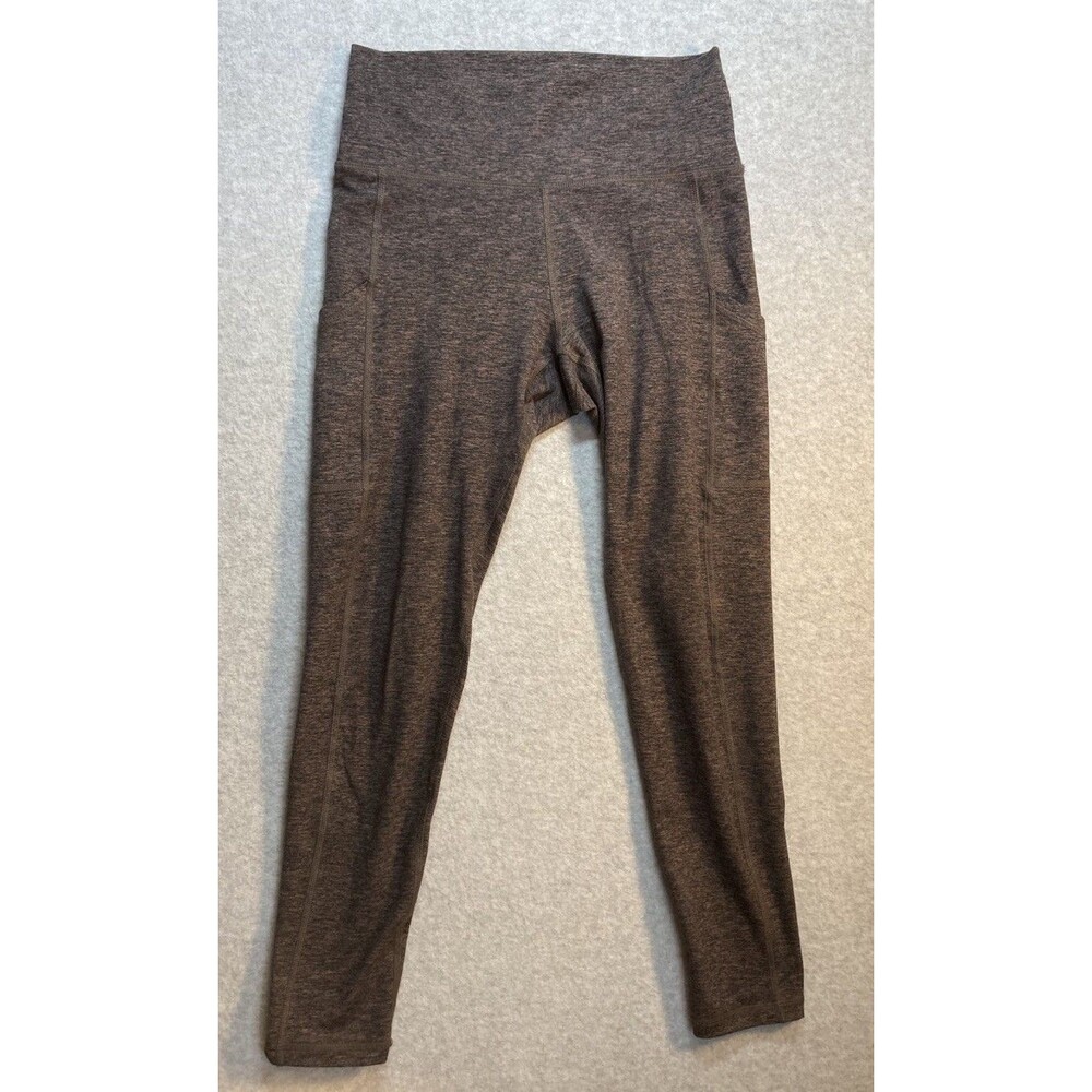 aerie leggings Sz M Brown Heather Yoga Pilates Pockets